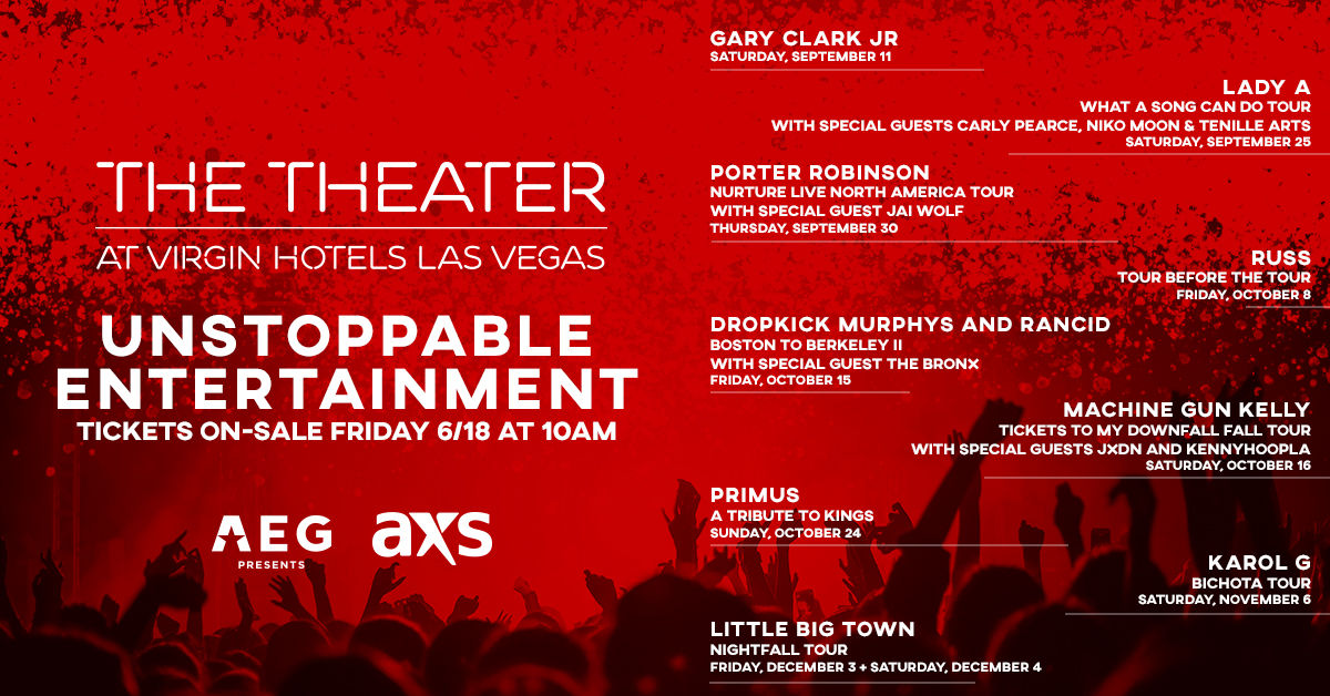 AEG Presents Announces Initial Entertainment Lineup for The Theater at